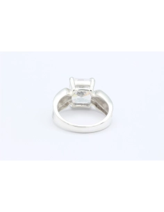 Bague contemporaine en argent 925 sertie de zirconium-The Vintage Workshop