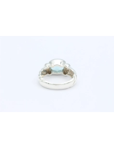 Bague contemporaine en argent 925 sertie de topaze - - 4