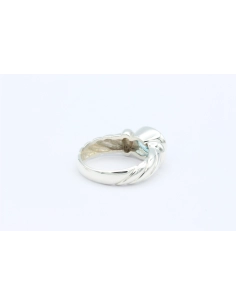 Bague contemporaine en argent 925 sertie de topaze - - 5
