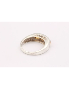 Bague contemporaine en argent 925 sertie de citrine - - 5