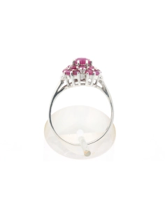 Bague contemporaine en argent 925 sertie de rubis - - 4