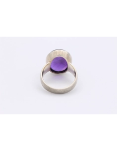 Bague contemporaine en argent 925 sertie d'améthyste - - 4