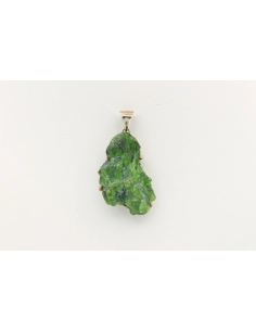Pendentif contemporain en argent 925 serti de diopside chromifère-The Vintage Workshop