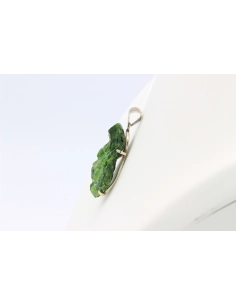 Pendentif contemporain en argent 925 serti de diopside chromifère-The Vintage Workshop