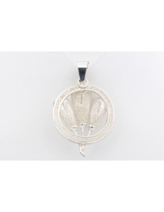 Pendentif contemporain en argent filigrané-The Vintage Workshop