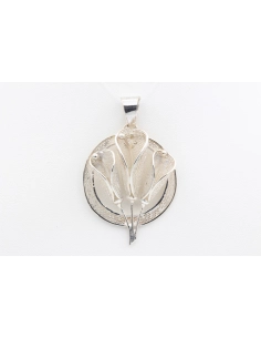 Pendentif contemporain en argent filigrané-The Vintage Workshop