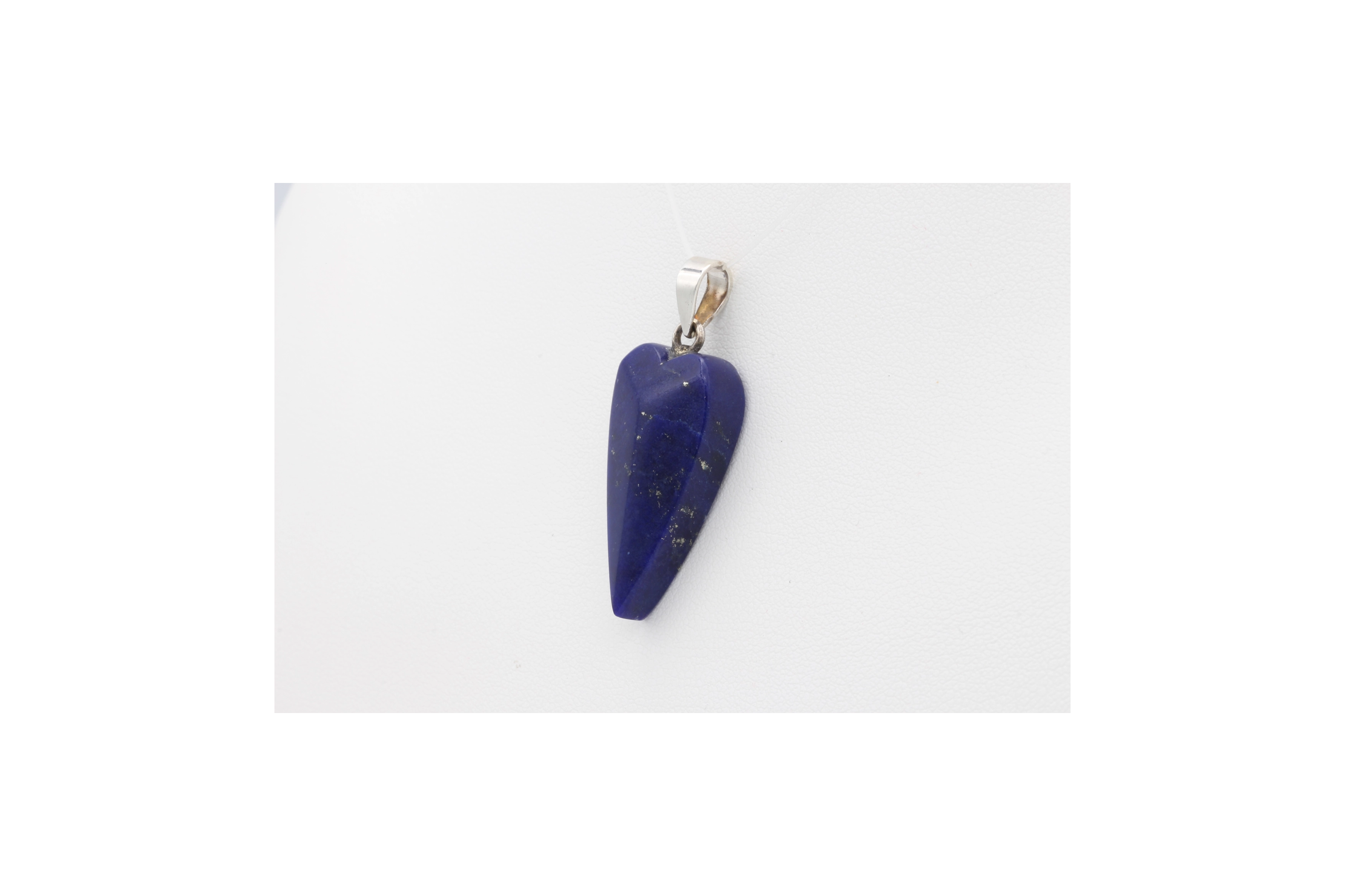 Pendentif contemporain en argent 925 serti de lapis lazuli-The Vintage Workshop