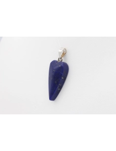 Pendentif contemporain en argent 925 serti de lapis lazuli-The Vintage Workshop