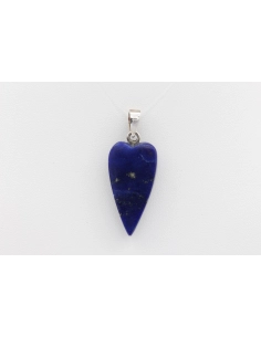 Pendentif contemporain en argent 925 serti de lapis lazuli-The Vintage Workshop