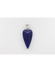 Pendentif contemporain en argent 925 serti de lapis lazuli-The Vintage Workshop