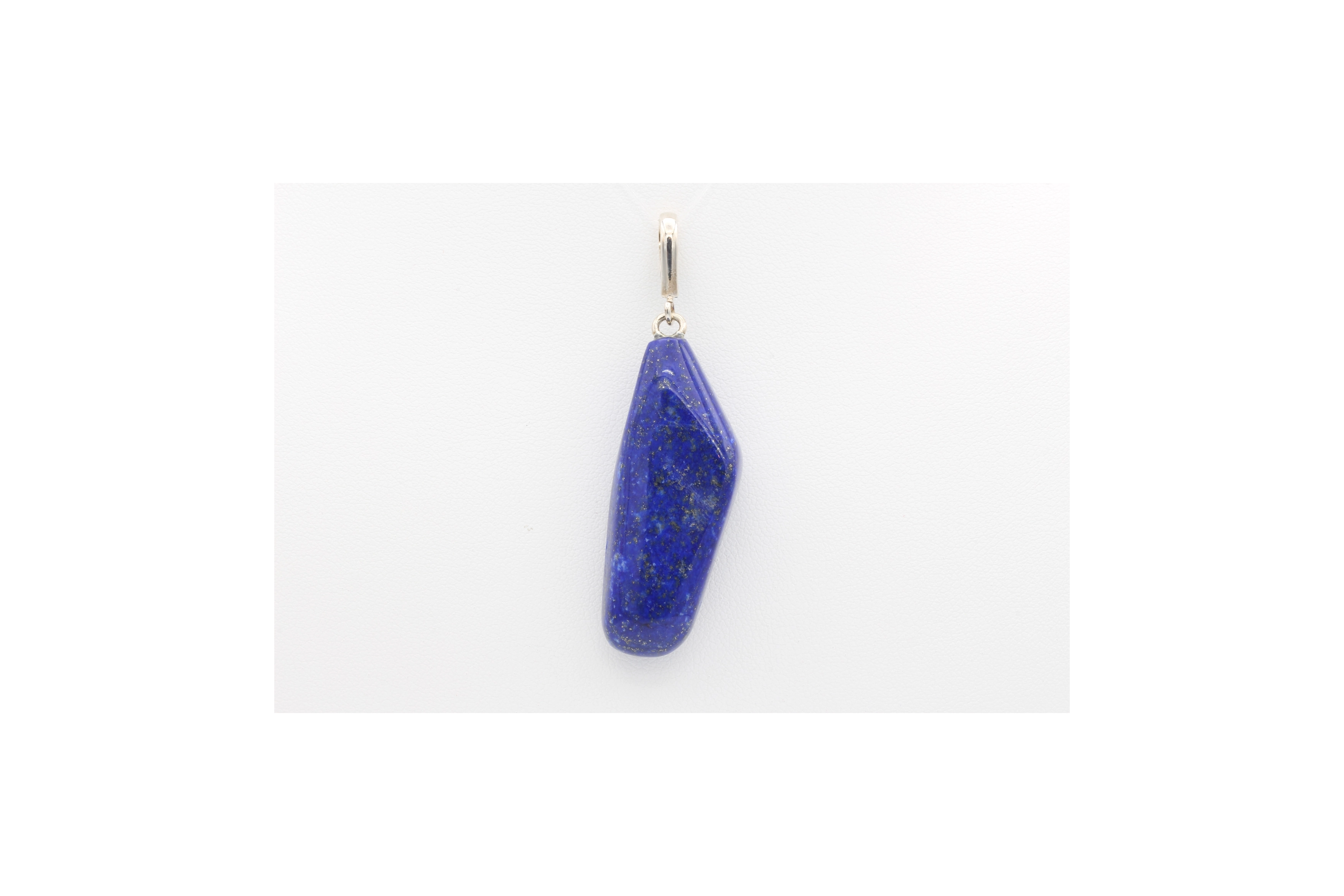 Pendentif contemporain en argent 925 serti de lapis lazuli - - 1