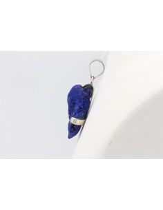 Pendentif contemporain en argent 925 serti d'azurite-The Vintage Workshop
