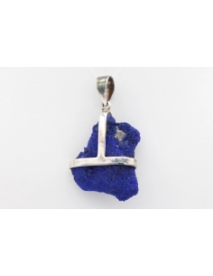 Pendentif contemporain en argent 925 serti d'azurite-The Vintage Workshop