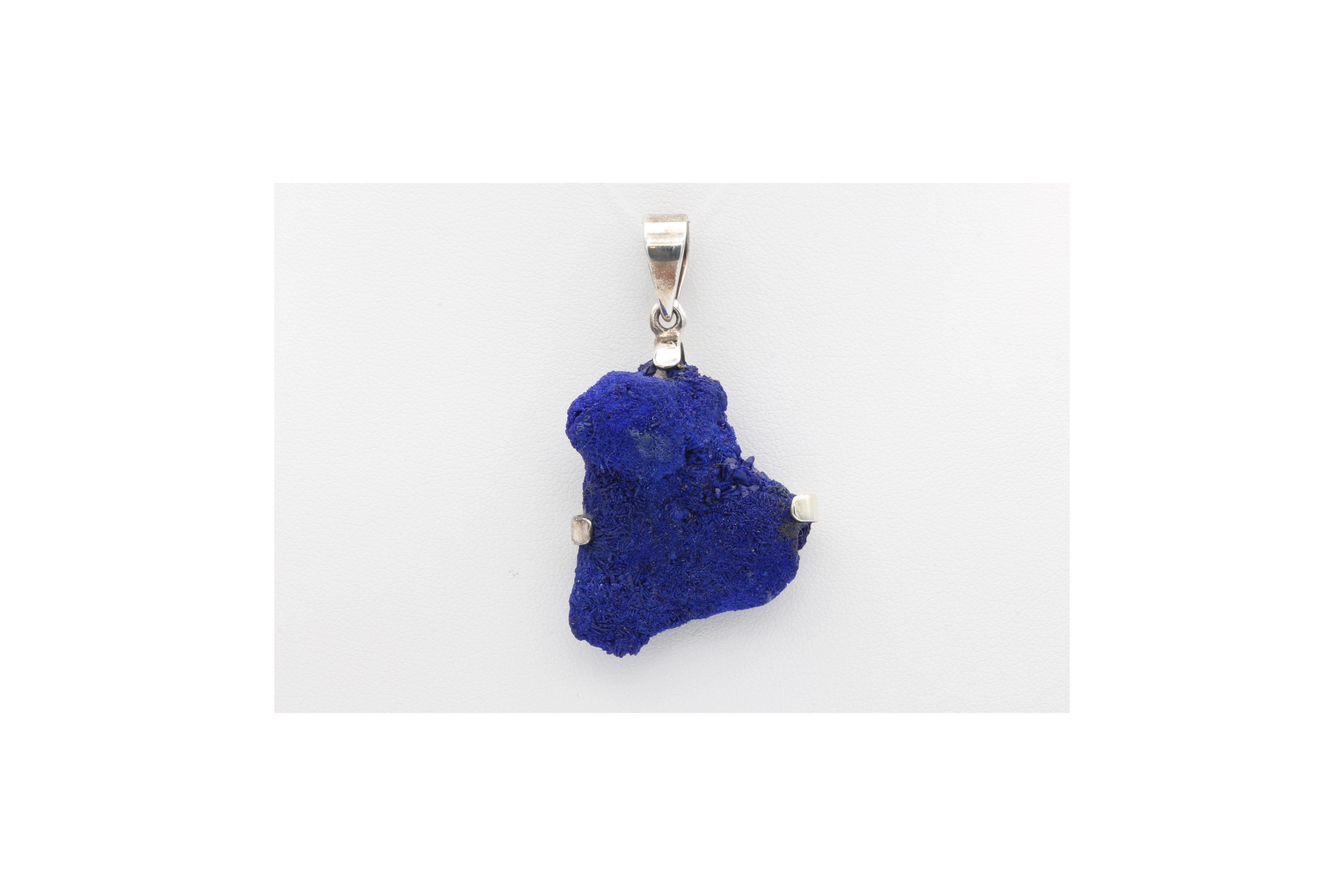 Pendentif contemporain en argent 925 serti d'azurite - - 1