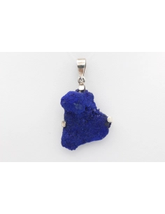Pendentif contemporain en argent 925 serti d'azurite-The Vintage Workshop