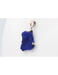 Pendentif contemporain en argent 925 serti d'azurite-The Vintage Workshop