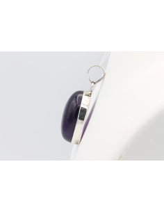 Pendentif contemporain en argent 925 serti d'améthyste-The Vintage Workshop