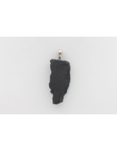 Pendentif contemporain en argent 925 serti de diopside chromifère-The Vintage Workshop