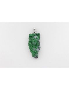 Pendentif contemporain en argent 925 serti de diopside chromifère-The Vintage Workshop