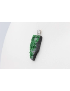 Pendentif contemporain en argent 925 serti de diopside chromifère-The Vintage Workshop