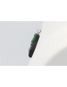 Pendentif contemporain en argent 925 serti de diopside chromifère-The Vintage Workshop