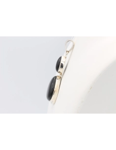 Pendentif contemporain en argent 925 serti d'onyx-The Vintage Workshop