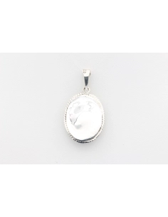 Pendentif Années 70 en argent 925 serti d'andalousite-The Vintage Workshop