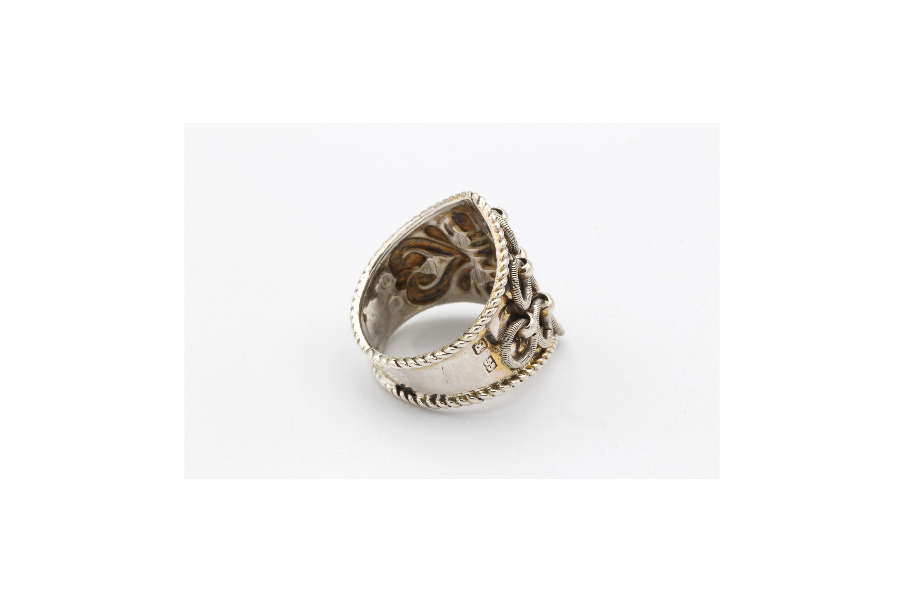 Bague anglaise contemporaine en argent 925-The Vintage Workshop