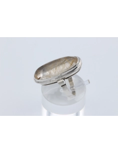 Bague Années 70 en argent 925 sertie de quartz rutile - 3