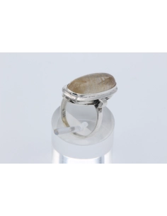 Bague Années 70 en argent 925 sertie de quartz rutile - 4